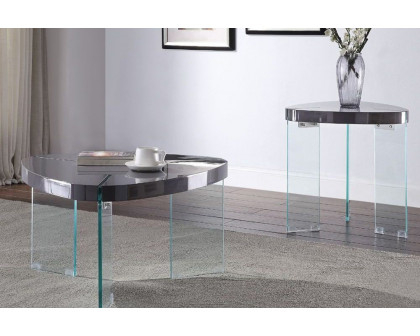 ACME - Noland High Gloss Clear Glass Coffee Table