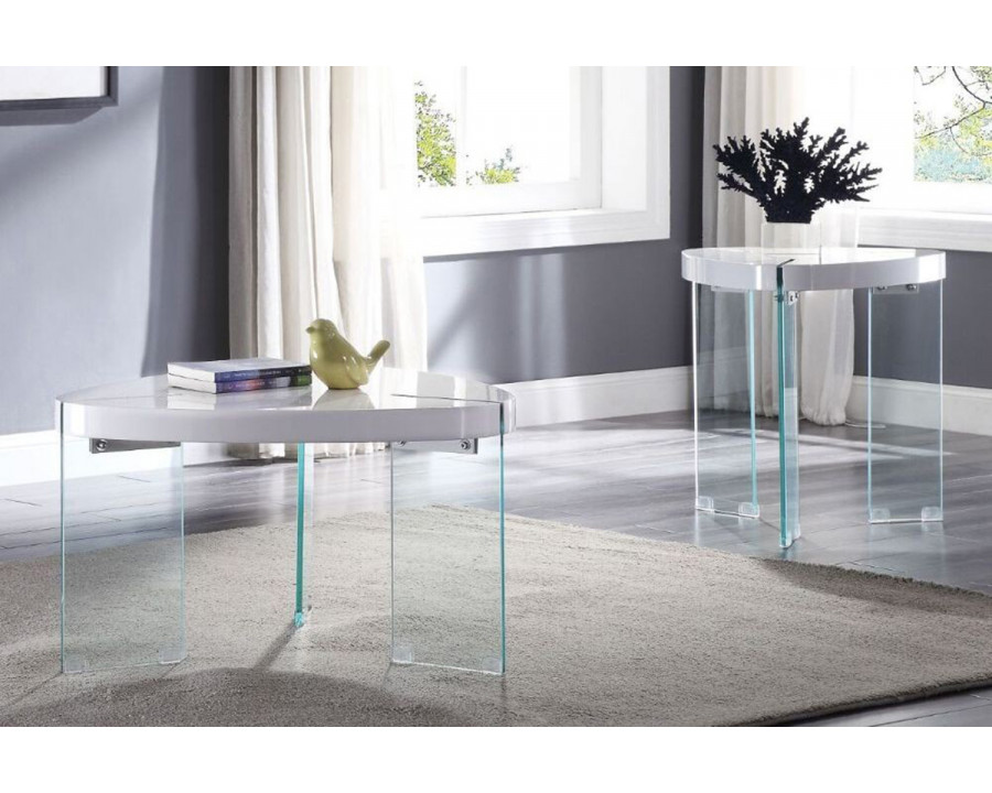 ACME - Noland High Gloss Clear Glass Coffee Table