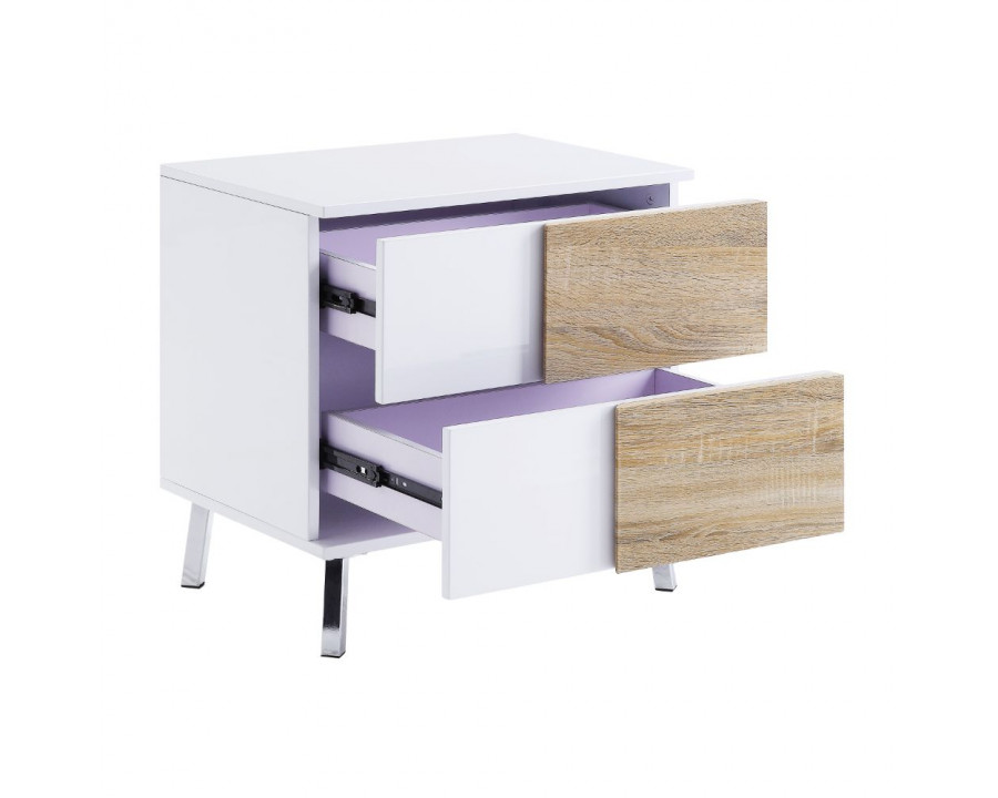 ACME - Verux End Table in White High Gloss