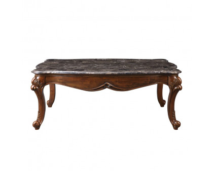 ACME - Miyeon Coffee Table in Marble Top/Cherry