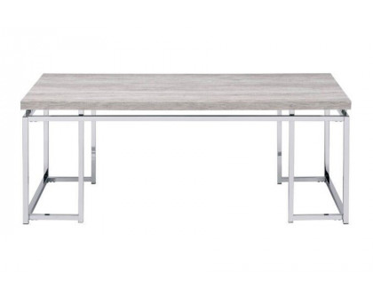 ACME - Chafik Coffee Table in Natural Oak/Chrome