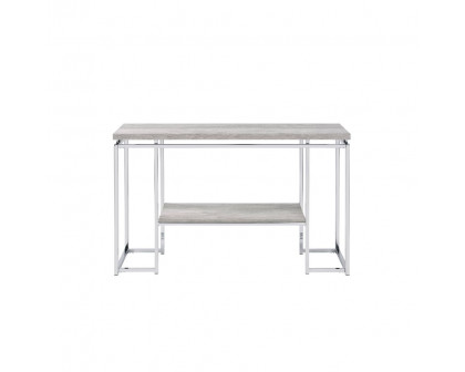 ACME - Chafik Sofa Table in Natural Oak/Chrome