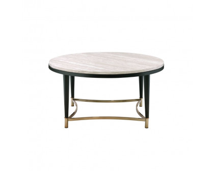 ACME - Ayser Coffee Table in White Washed/Black