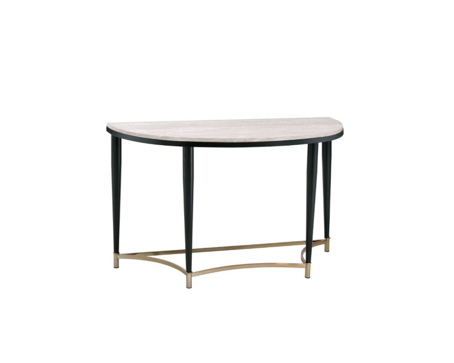 ACME - Ayser Sofa Table in White Washed/Black