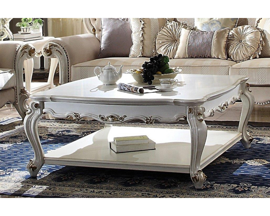 ACME - Picardy Coffee Table in Antique Pearl (85460)