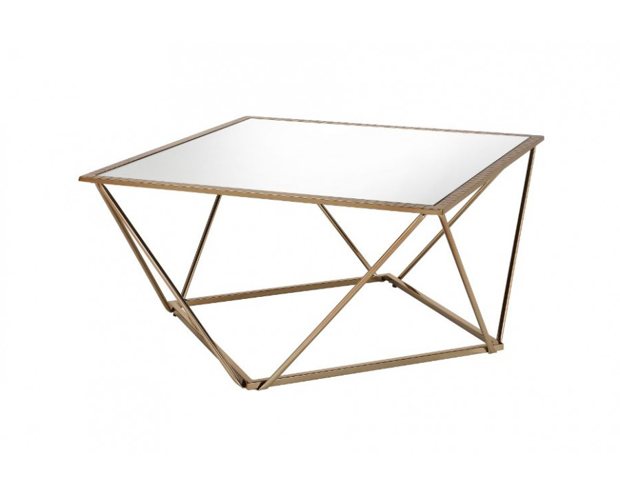 ACME - Fogya Coffee Table in Mirrored/Champagne Gold