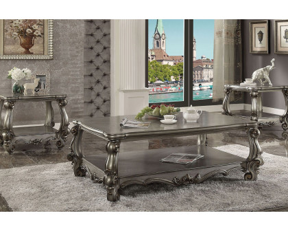 ACME - Versailles Coffee Table in Antique Platinum