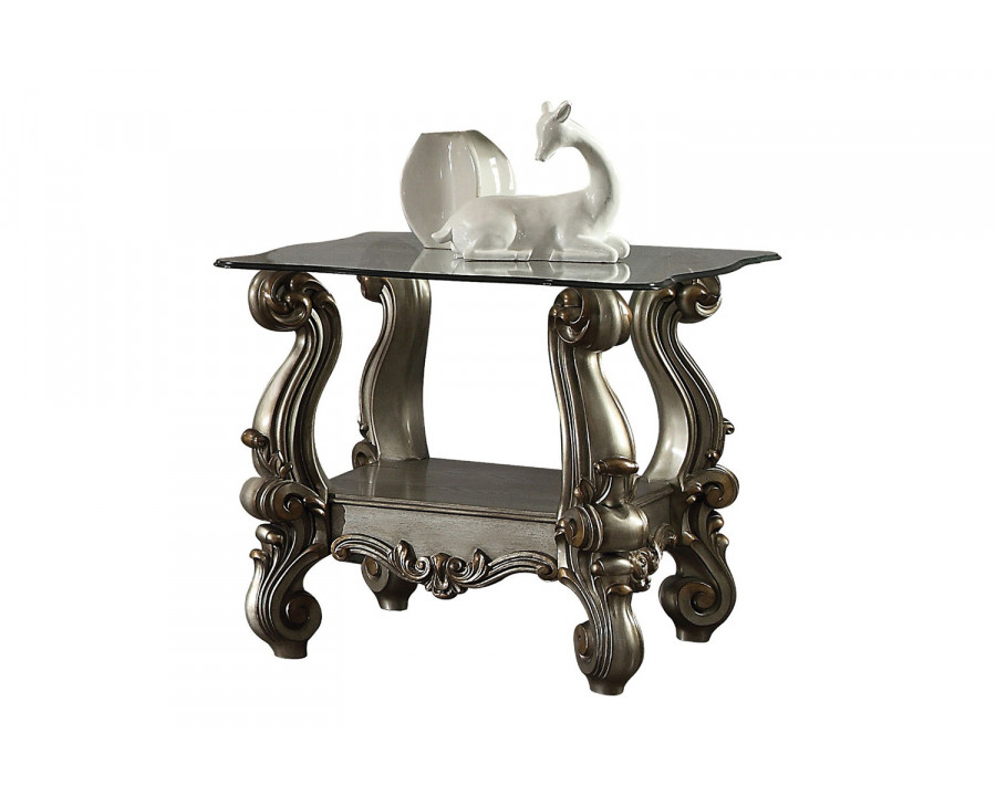 ACME - Versailles Glass Top End Table