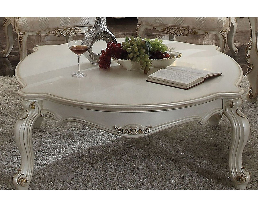 ACME - Picardy Coffee Table in Antique Pearl (86880)