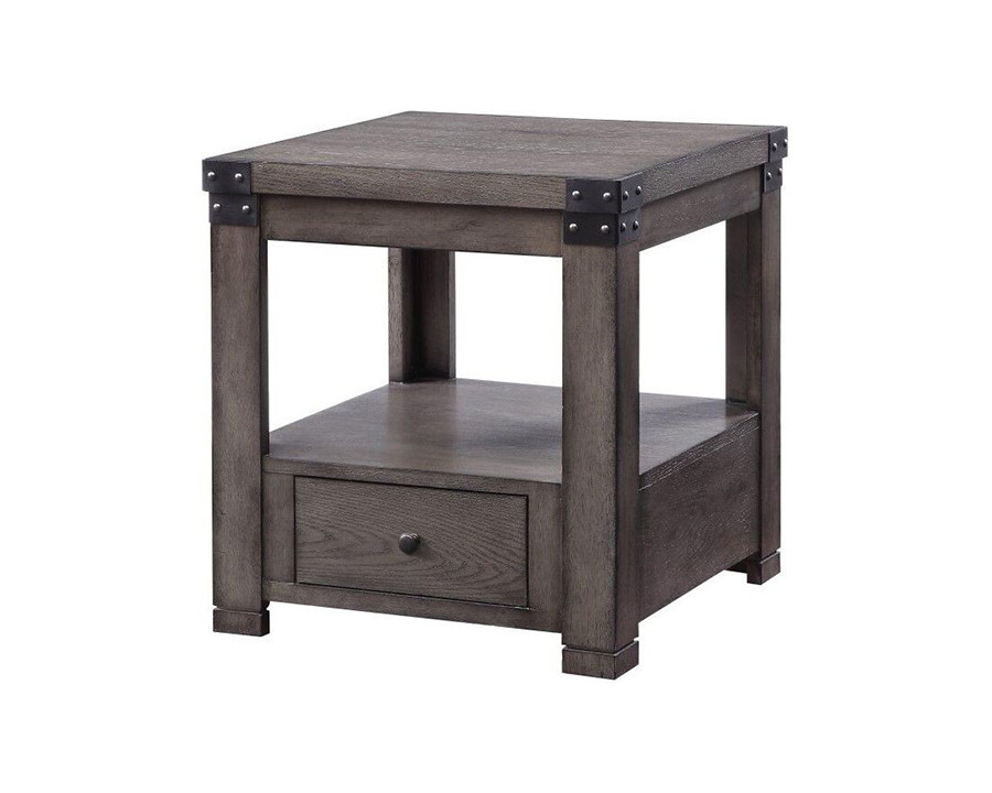 ACME - Melville End Table in Ash Gray