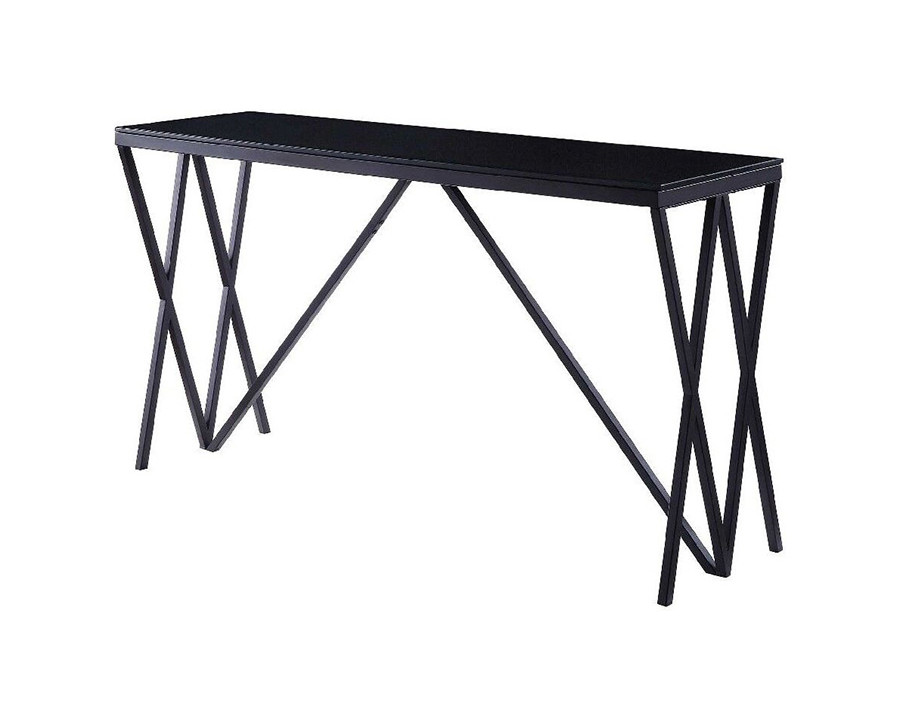 ACME - Magenta Sofa Table in Glass/Black