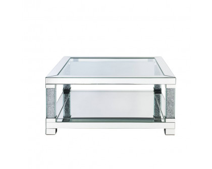 ACME - Noralie Coffee Table in Mirrored/Faux Diamonds (87995)