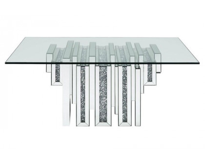 ACME - Noralie Coffee Table in Mirrored/Faux Diamonds (88000)