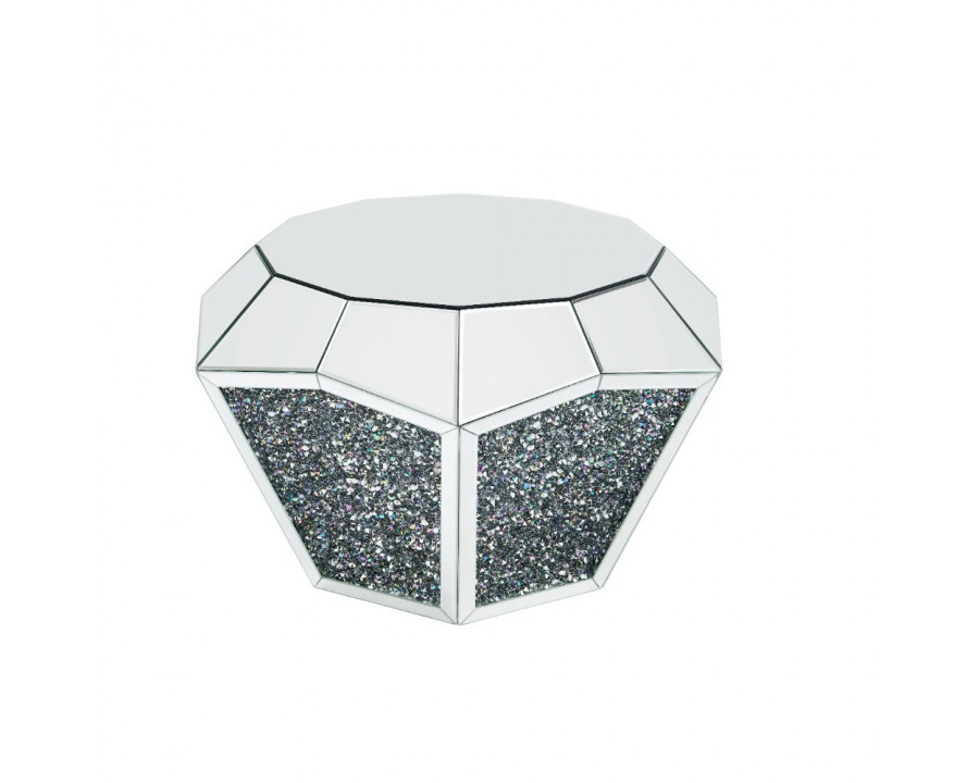 ACME - Noralie Coffee Table in Mirrored/Faux Diamonds (88005)