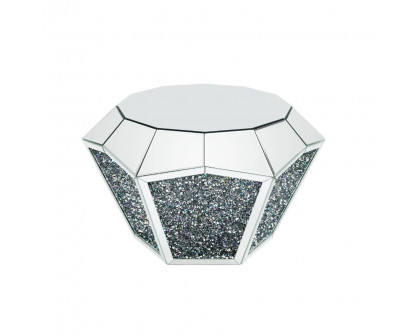 ACME - Noralie Coffee Table in Mirrored/Faux Diamonds (88005)