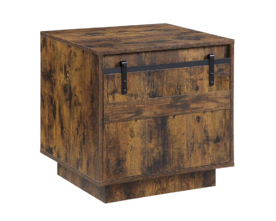 ACME - Bellarosa End Table (Same Lv01443) in Rustic Oak