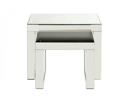 ACME - Nysa Accent Table in Mirrored/Faux Crystals Inlay (88065)