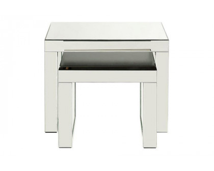 ACME - Nysa Accent Table in Mirrored/Faux Crystals Inlay (88066)