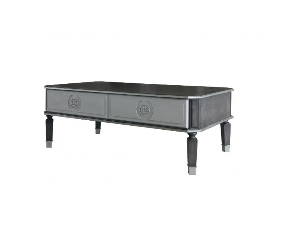 ACME - House Beatrice Coffee Table in Charcoal/Light Gray