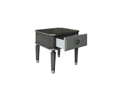 ACME - House Beatrice End Table in Charcoal/Light Gray