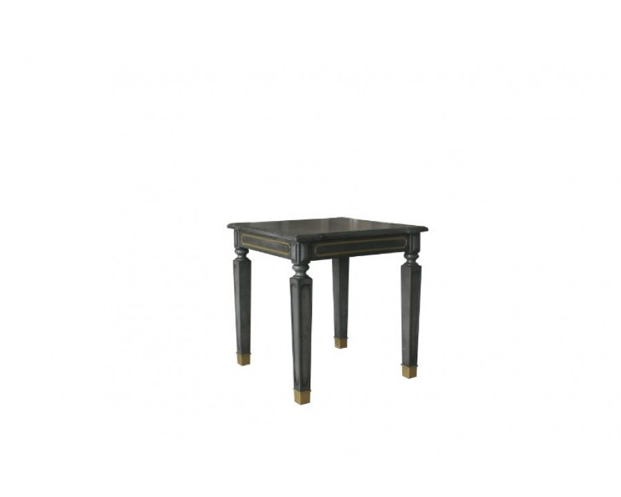 ACME - House Marchese End Table in Gold/Tobacco