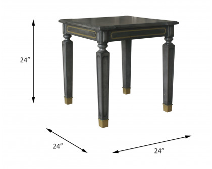 ACME - House Marchese End Table in Gold/Tobacco