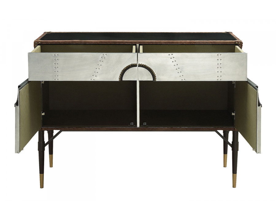 ACME - Brancaster Console Cabinet in Aluminum