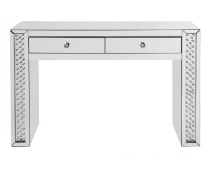 ACME - Nysa Vanity Desk in Mirrored/Faux Crystals (90157)