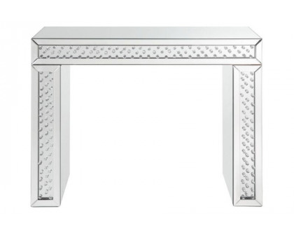 ACME - Nysa Vanity Desk in Mirrored/Faux Crystals (90159)