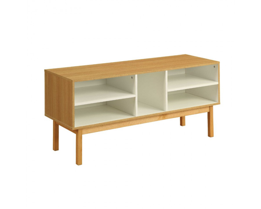 ACME - Drivia Accent Table in Natural/Ivory