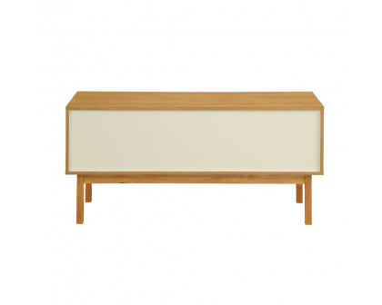 ACME - Drivia Accent Table in Natural/Ivory