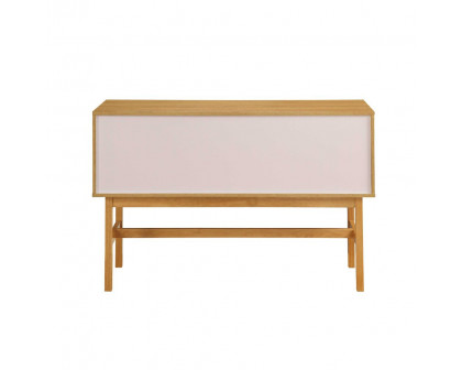 ACME - Stania Accent Table in Natural/Ivory