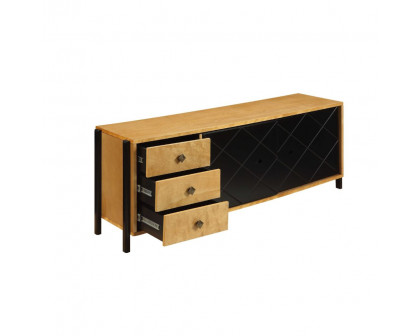 ACME - Honna TV Stand in Natural/Black