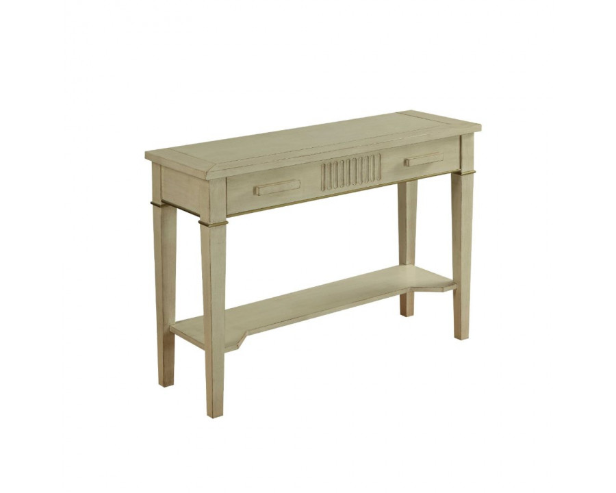 ACME - Siskou Accent Table in Antique White