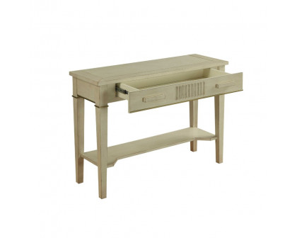 ACME - Siskou Accent Table in Antique White