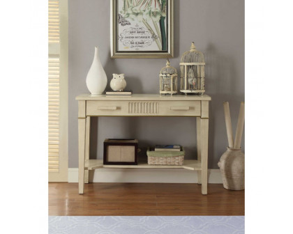 ACME - Siskou Accent Table in Antique White