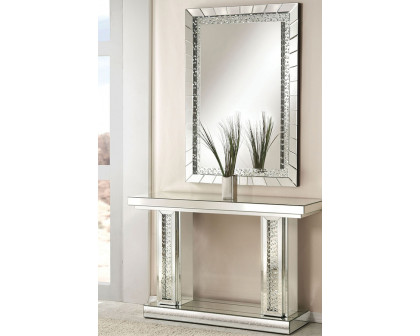 ACME - Nysa Console Table in Mirrored/Faux Crystals (90230)