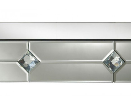 ACME - Hessa Console Table in Mirrored/Faux Rhinestone