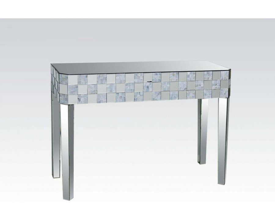 ACME - Nasa Console Table in Mirrored/Mother of Pearl (90244)