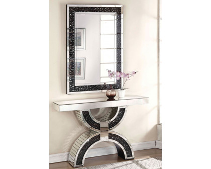 ACME - Nysa Console Table in Mirrored/Faux Crystals (90248)