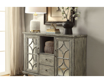 ACME - Velika Weathered Gray Console Table