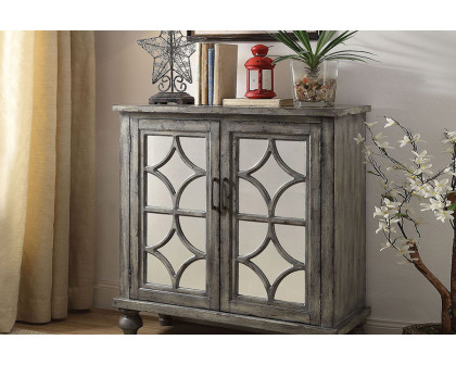 ACME - Velika Weathered Gray Console Table