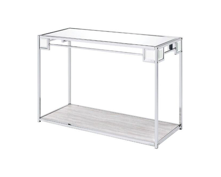 ACME - Asbury Console Table in Mirrored/Chrome