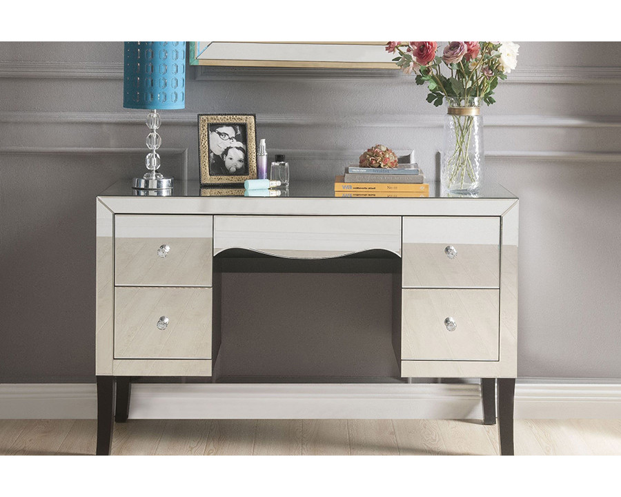 ACME - Dominic Vanity Desk in Mirrored