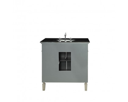 ACME Atrian Sink Cabinet - Black Marble/Mirrrored