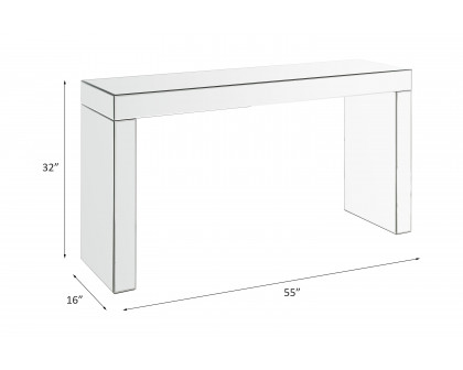 ACME - Dominic Writing Desk in Mirrored