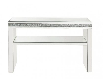 ACME - Noralie Sofa Table in Mirrored/Faux Diamonds (90675)