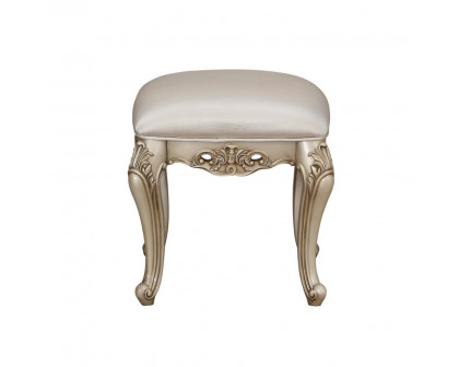 ACME - Gorsedd Vanity Stool in Golden Ivory