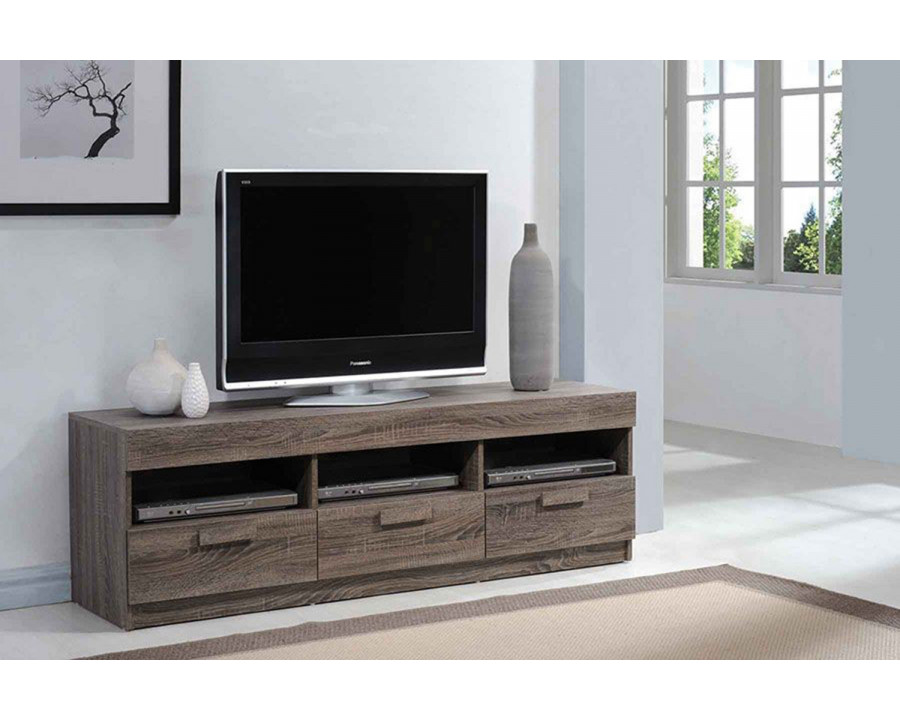 ACME - Alvin TV Stand in Rustic Oak