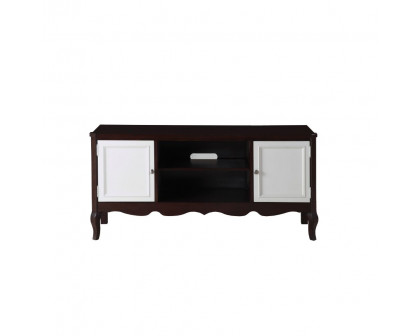 ACME - Mathias TV Stand in Walnut/White